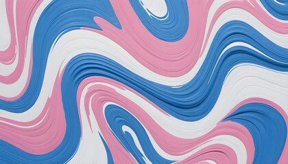 Abstract Swirls of Pink, Blue and White