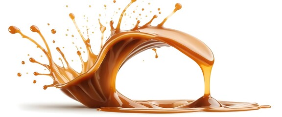 Caramel Sauce Splash
