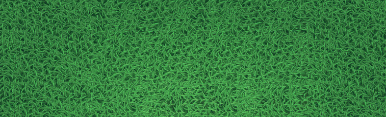 Panoramic green background realistic grass soccer turf - Vector