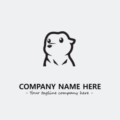 Dog illustration black and white for logo company vector image
