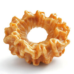 Fototapeta premium A golden crispy fried calamari ring with perfectly seasoned batter, tender squid interior, and uniform shape