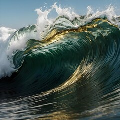 Golden Hour Ocean Wave