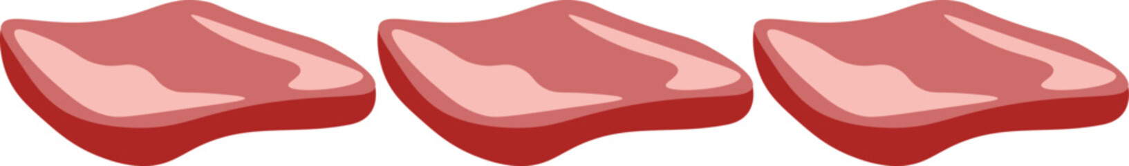 Illustration of Three Meat Cuts
