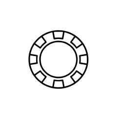 Fototapeta premium Casino chip icon, gambling and gaming concept, minimalist design