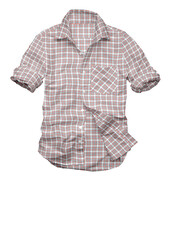 Woven classic Check shirt design mockup for boys with white background