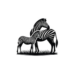 Zebra silhouette vector art work