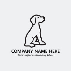 Dog illustration black and white for logo company vector image
