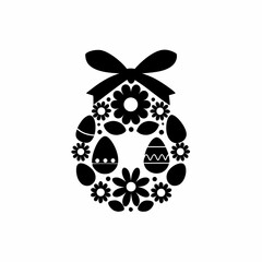  creative details Easter Garland Icon Vector Illustration