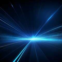 Obraz premium Abstract Blue Light Speed Lines