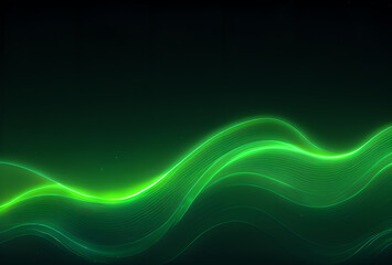 Metallic liquid background. Abstract neon texture.holographic foil. Wavy glossy surface in black and green colors Background ,high quality,generative ai