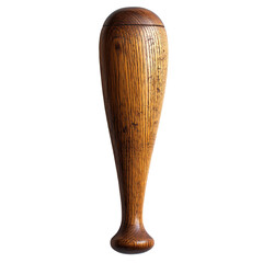 Vintage wooden baseball bat antique collectible sports memorabilia decor on transparent background