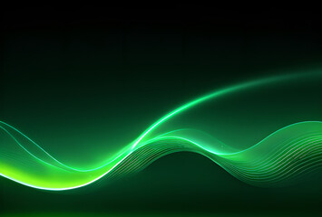 Metallic liquid background. Abstract neon texture.holographic foil. Wavy glossy surface in black and green colors Background ,high quality,generative ai