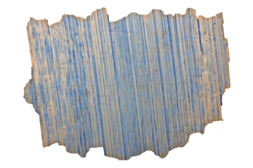 Grunge Beige Cement Plaster Wall with Brush Texture Isolated on Transparent Background for Creative Design.