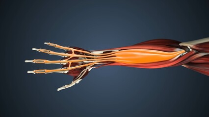 The anatomy of the extensor digitorum muscle