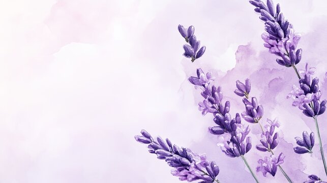 A pale lavender background with soft watercolor splashes and a text placeholder pic