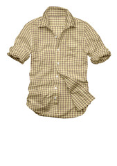 Woven classic Check shirt design mockup for boys with white background