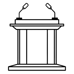 podium with microphone