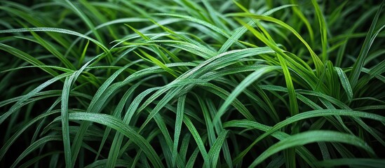 Lush green grass, outdoor close-up, nature background, garden design