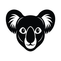 koala head big nose vector art silhouette