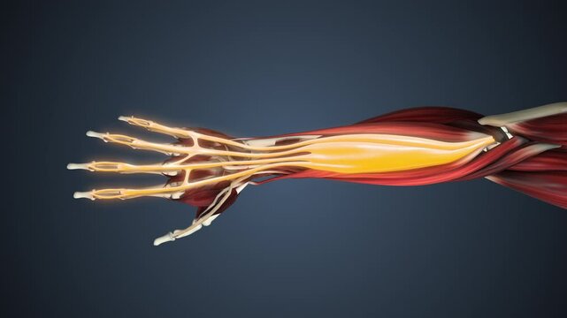 The anatomy of the extensor digitorum muscle