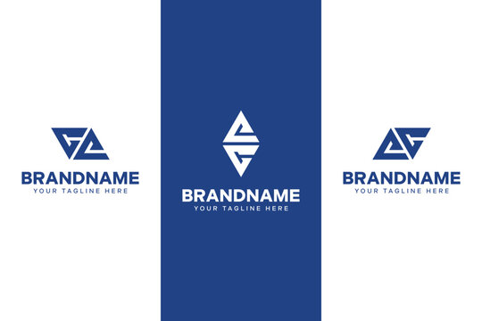 Letters CE and EC Triangle Logo, suitable for any business with CE or EC initials