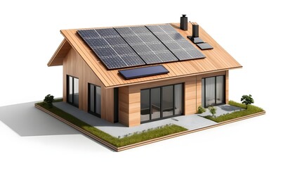 Modern Eco-Friendly House with Solar Panels