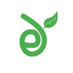 Abstract initial letter YE EY logo design template. YE EY vector illustration. YE EY logo go green concept. YE EY simple logo go green theme.