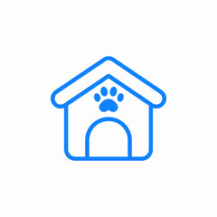 Pet house home shelter icon vector sign