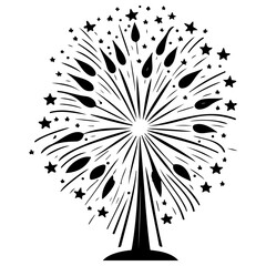 Festive Explosion: Black and White Celebration