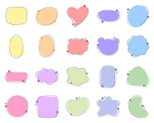 Blob Text Box Banner with Frame and Background