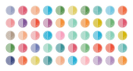 Circle Shape with Pattern Badge