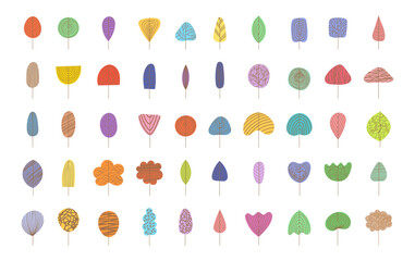 Abstract Tree Doodle with Random Scribble Fill