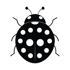 ladybug face dots vector art silhouette