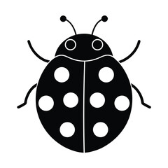 ladybug face dots vector art silhouette