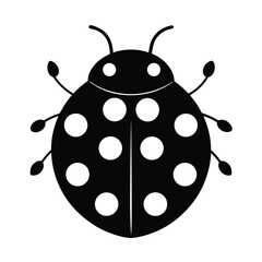 ladybug face dots vector art silhouette