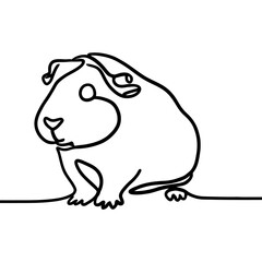 Obraz premium Guinea Pig Line Drawing 