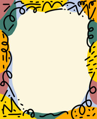 Abstract and colorful artistic frame