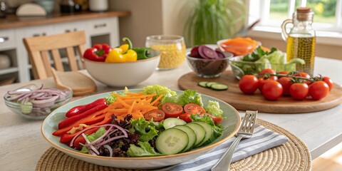salad with vegetables