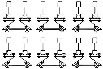 dynolift xt9 line art for construction equipment usage