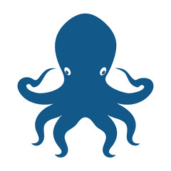 Octopus Vector Silhouette - Abstract Octopus Silhouette Vector Illustration