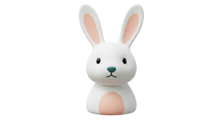 Isolated White Rabbit Toy