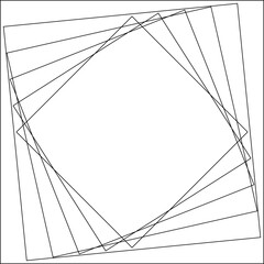 Fototapeta premium Square swirl icon. Geometric element