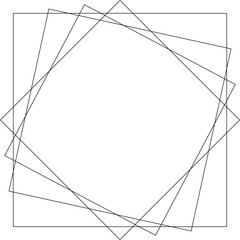 Square swirl icon. Geometric element