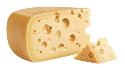 Isolated Cheese Slice