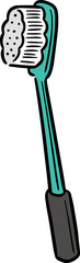 Illustration of toilet cleaning brush

