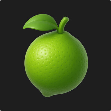Lime Fruit 3D Icon Illustration