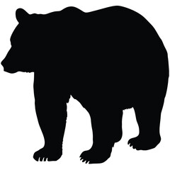Bear Silhouette Graphic – Wilderness Animal Vector Art