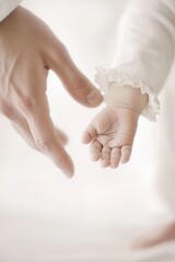 A Tender Moment Captured: Adult and Baby Hands Gently Intertwined, Symbolizing Love, Care, and the Precious Bond Between Generations