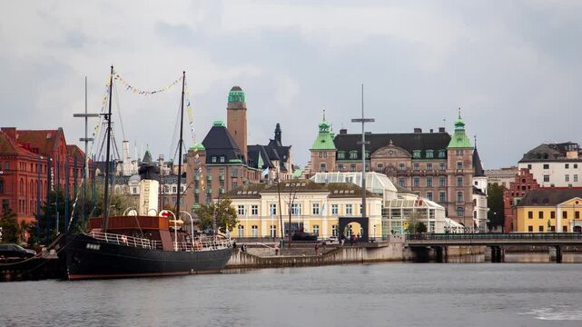 Malmo Timelapse Showcase of Fast-Paced City Life Over the Bridge
