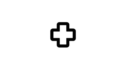 Obraz premium Medical cross symbol on a clean white background 